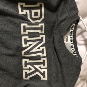 PINK Victoria's Secret Sweaters - VS PINK grey crew neck sweatshirt PINK Victoria's Secret Sweaters - VS PINK grey crew neck sweatshirt